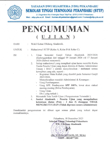 Ujian Akhir Semester Ganjil 2025/2026